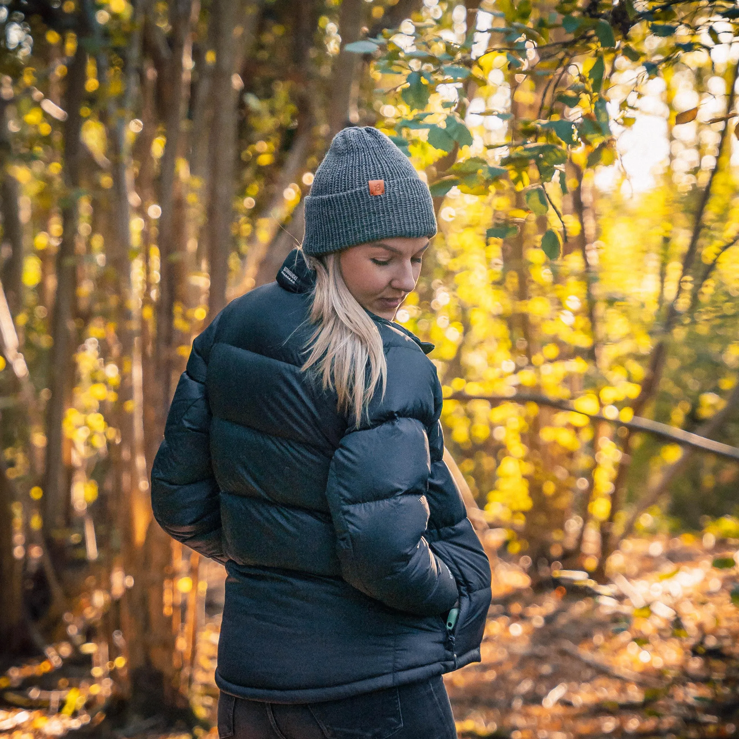 Merino Wool Beanie Hat - Smoke Grey