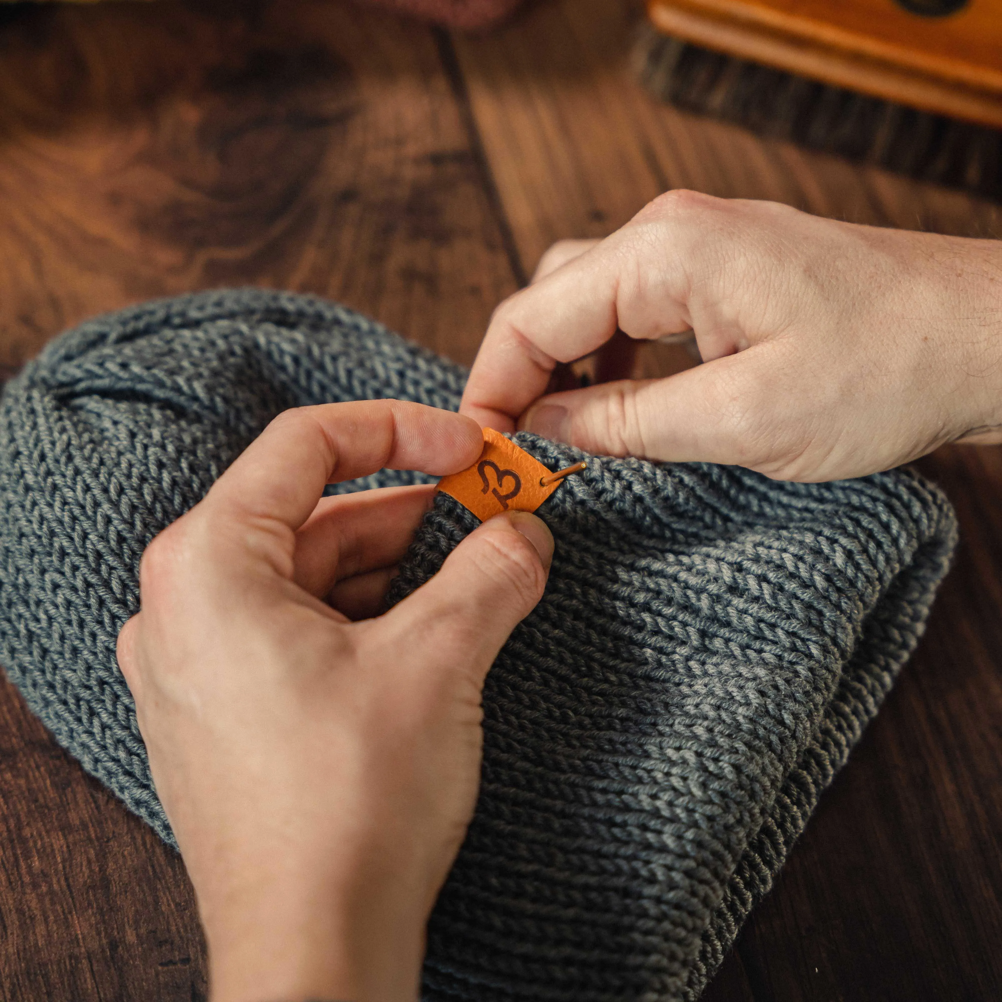 Merino Wool Beanie Hat - Smoke Grey