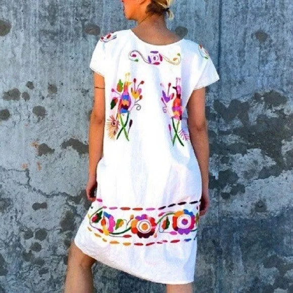 Mexican Handmade Embroidered Dress Cuernavaca