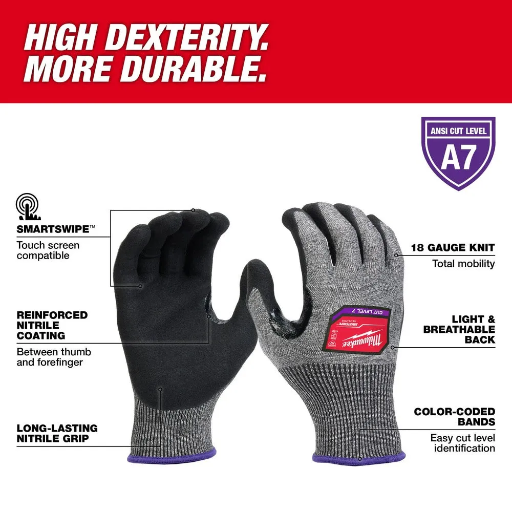 Milwaukee 48-73-7013 Cut Level 7 High-Dexterity Nitrile Dipped Gloves - XL