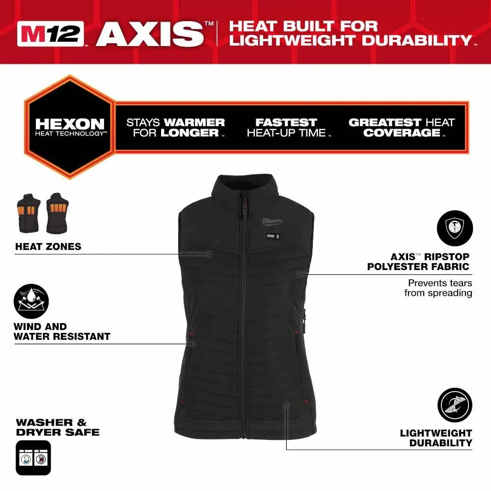 Milwaukee F300B-20 M12 Women's Black Axis Vest Only