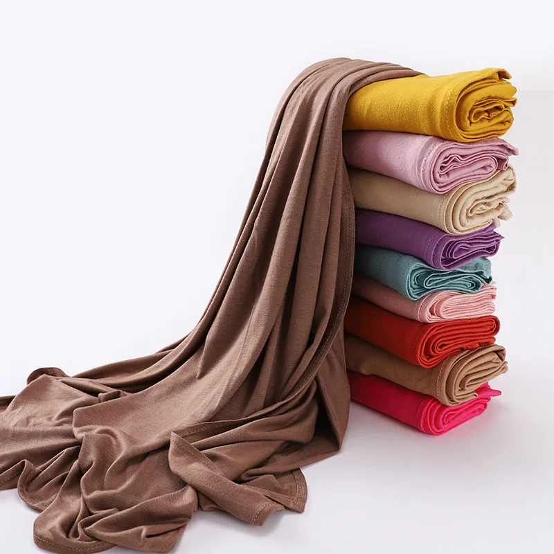 MSL270 Cross-border modal cotton solid color head scarf Arab women's headscarf Cross-border scarf gauze wholesale