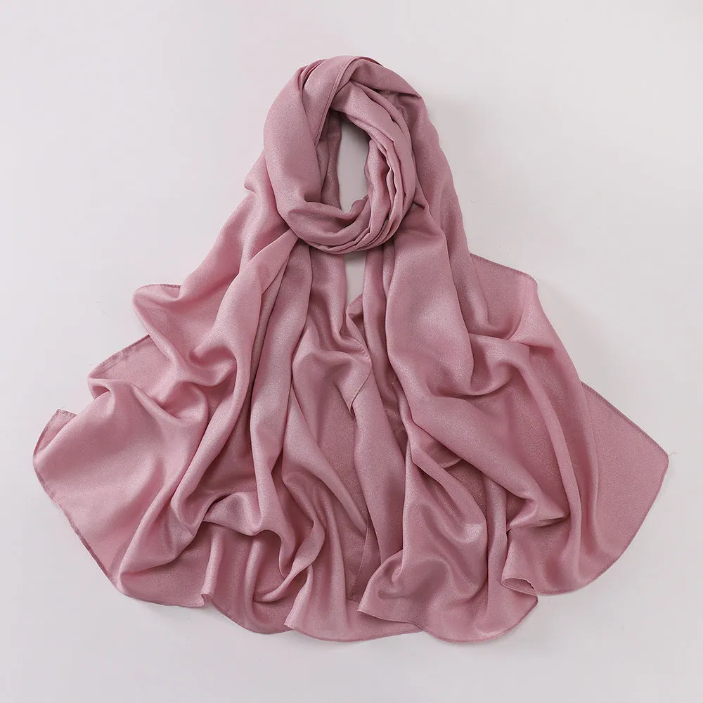 MSL328 Pure color diamond chiffon long scarf scarf wholesale