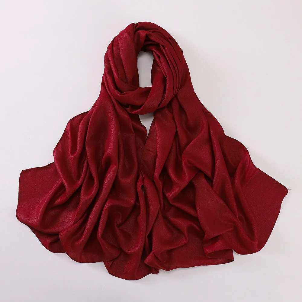 MSL328 Pure color diamond chiffon long scarf scarf wholesale