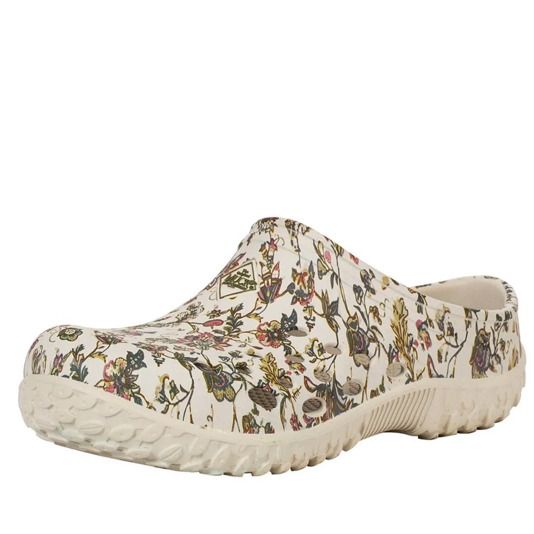 Muckster Ladies Lite Clog - Light Grey/Floral Print by Muckboot