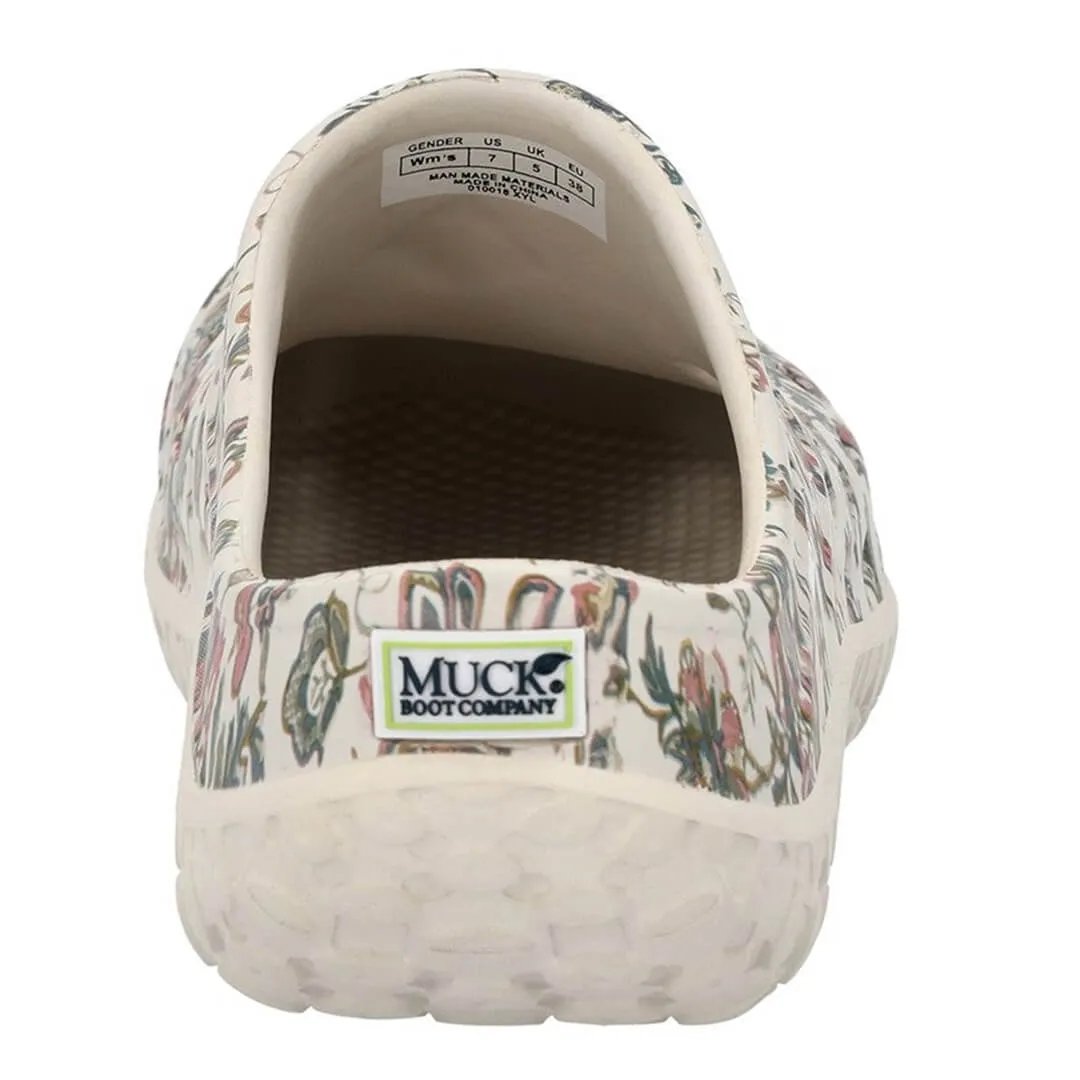 Muckster Ladies Lite Clog - Light Grey/Floral Print by Muckboot