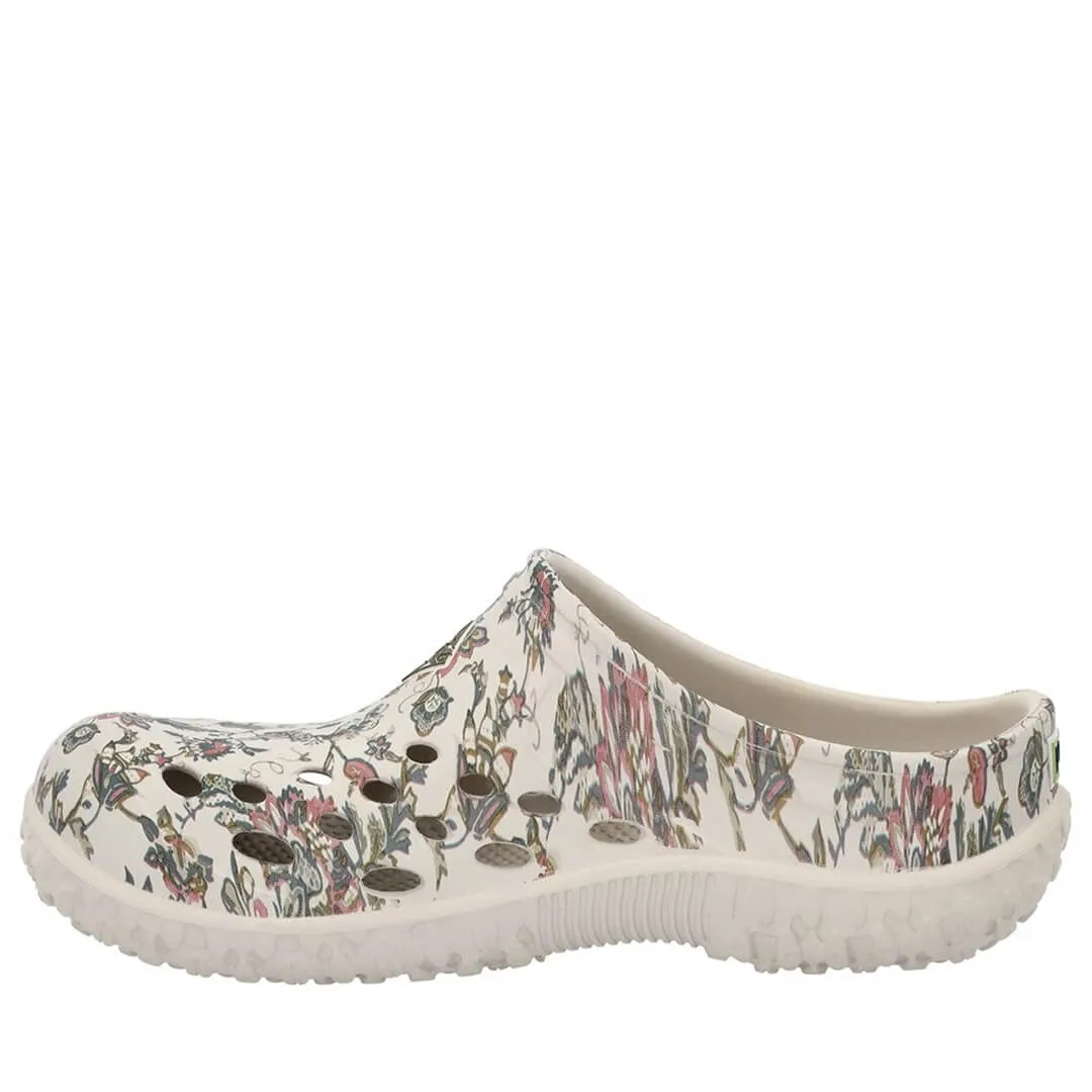 Muckster Ladies Lite Clog - Light Grey/Floral Print by Muckboot