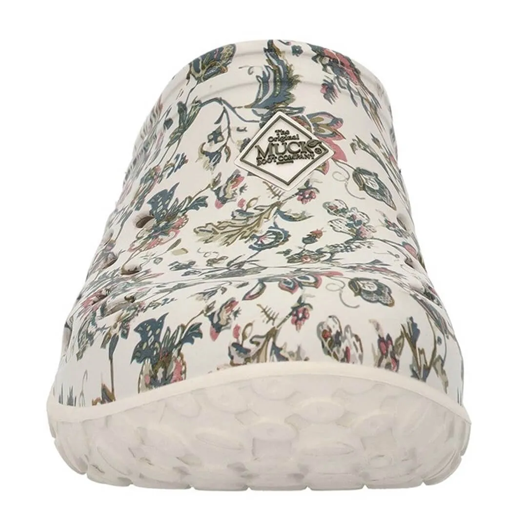 Muckster Ladies Lite Clog - Light Grey/Floral Print by Muckboot