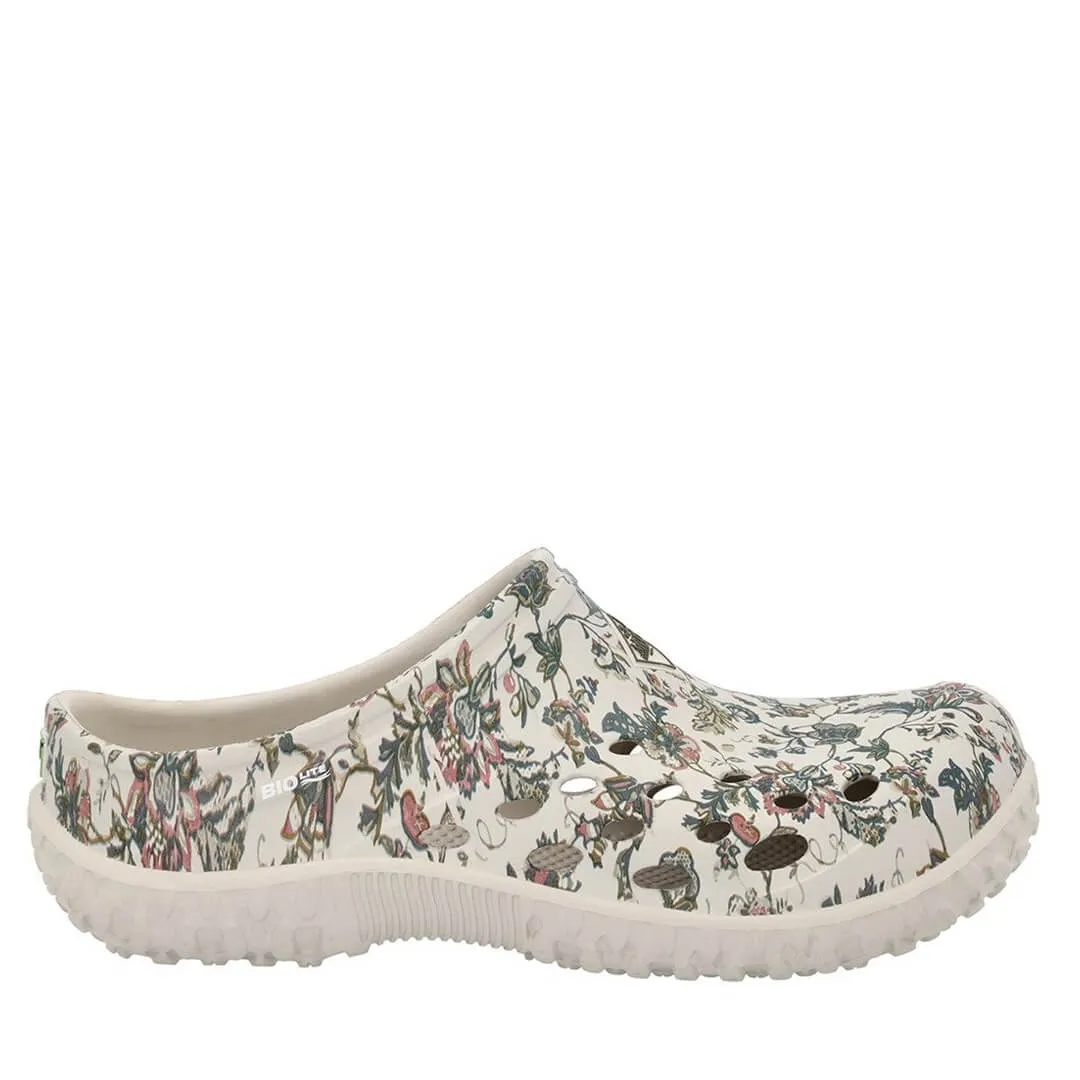 Muckster Ladies Lite Clog - Light Grey/Floral Print by Muckboot