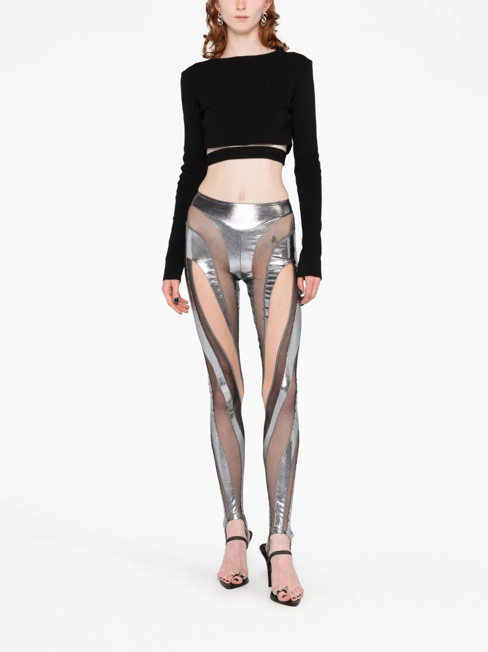 MUGLER Trousers Silver