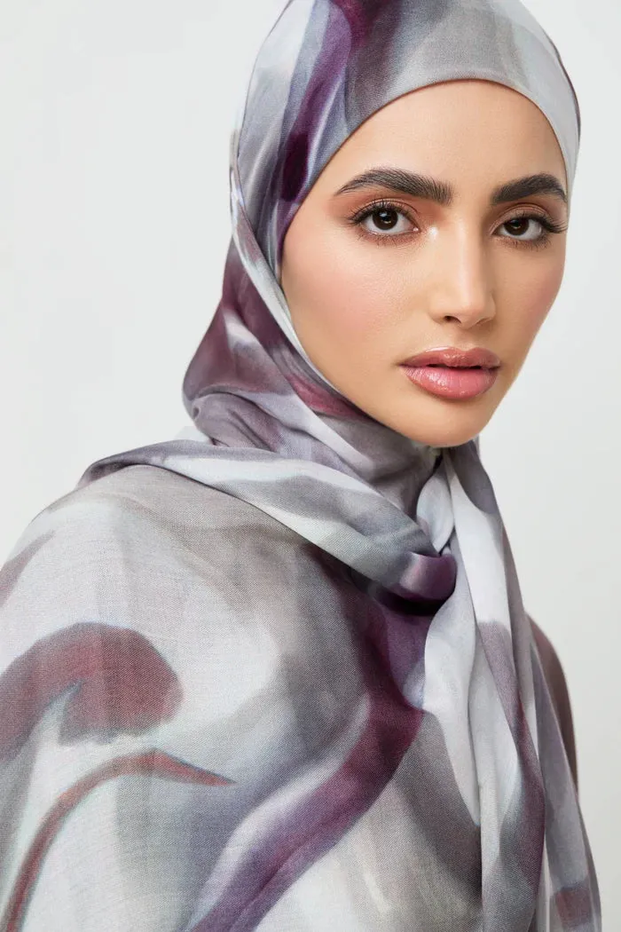 MY010   Hijab - Violet Whisper hijab/tudung  hijab  printed scarf  printed hijab  printed sacrf