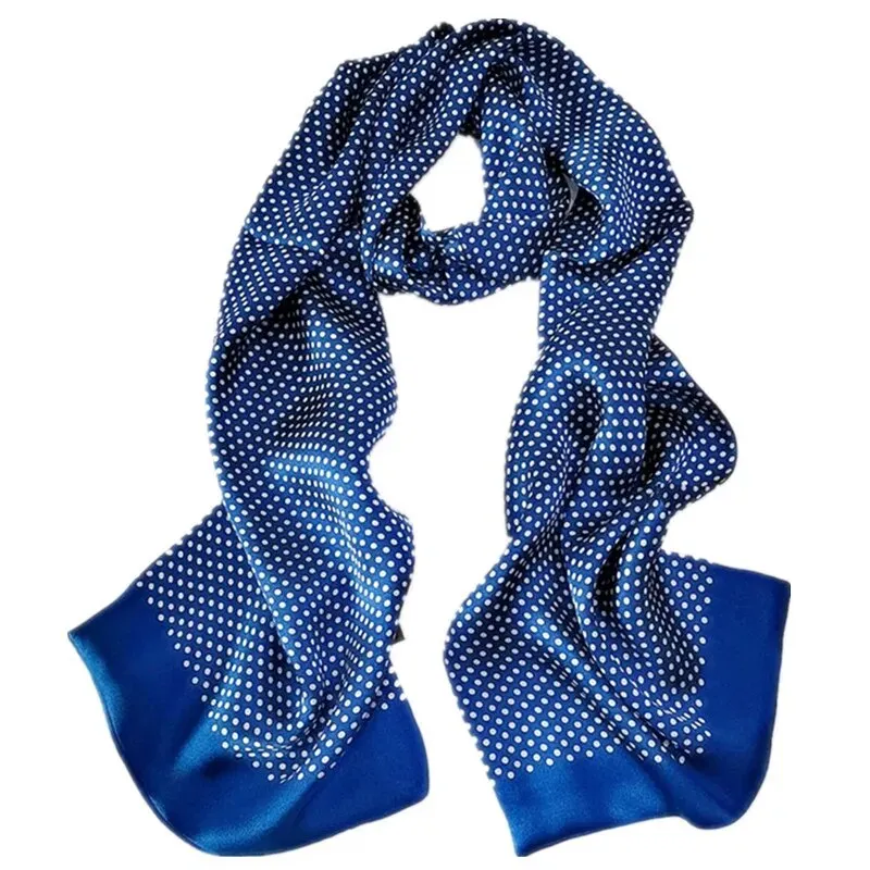 Nature Silk Scarf Men Silk Scarf Autumn Winter Male Warm Long Silk High Quality Neck Scarf Doulble Layer