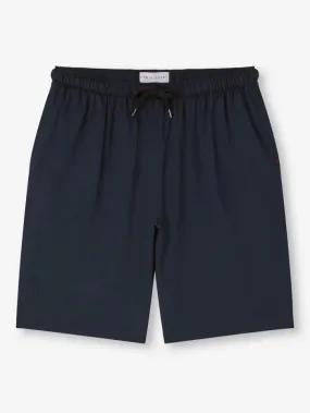 Navy Basel Micro Modal Stretch Men's Lounge Shorts