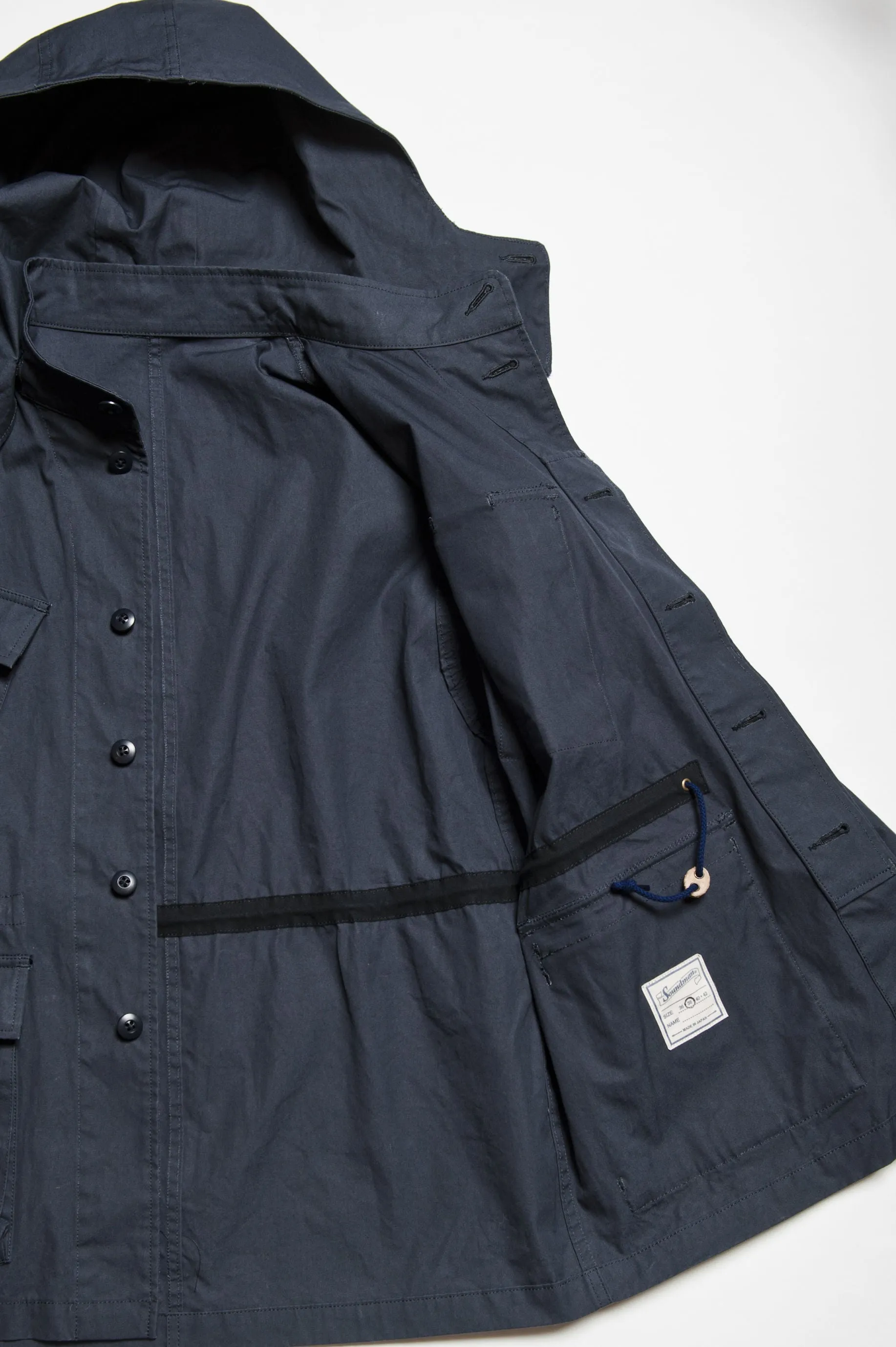 Norwood High Density Water-Repellant Cotton Poplin Parka in Navy