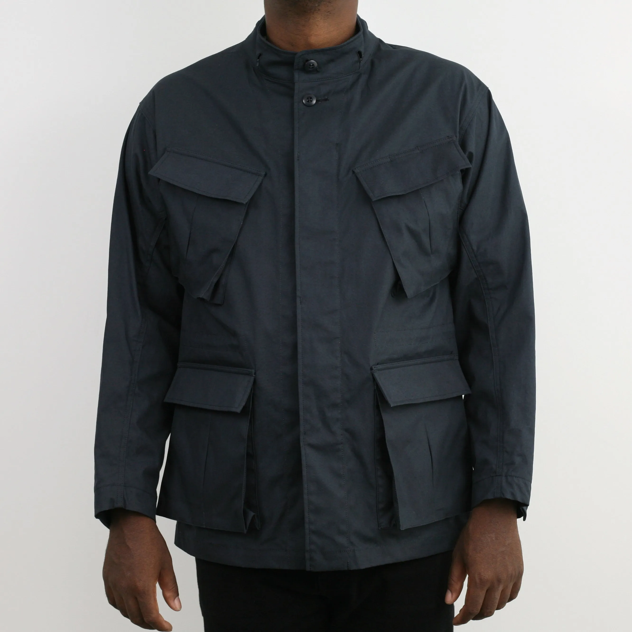 Norwood High Density Water-Repellant Cotton Poplin Parka in Navy