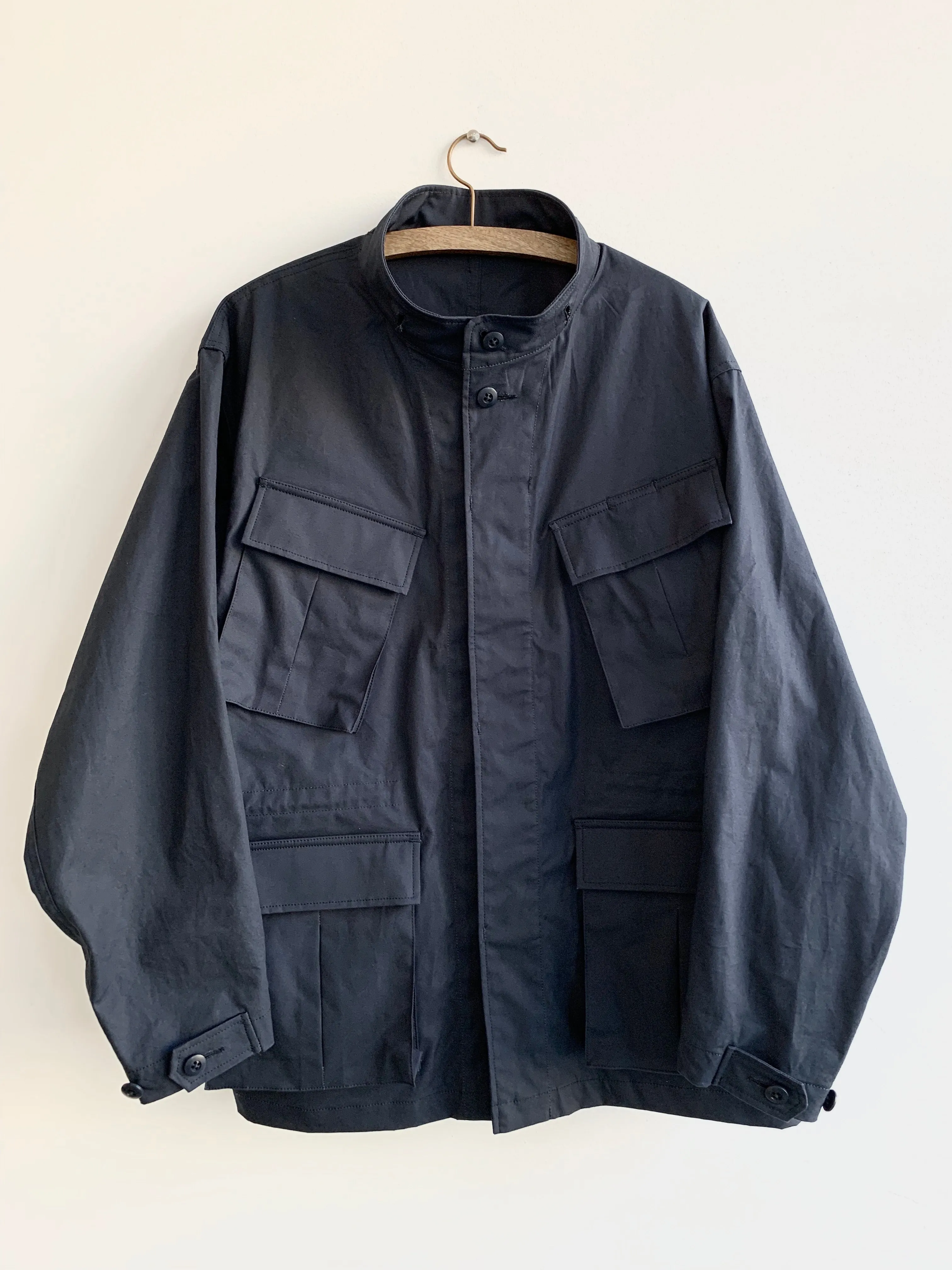 Norwood High Density Water-Repellant Cotton Poplin Parka in Navy