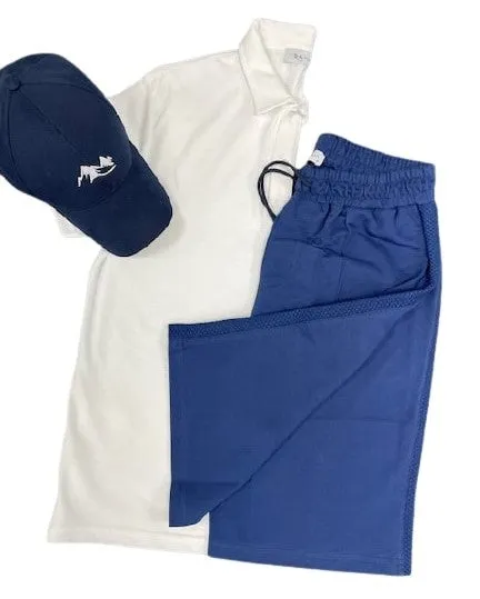 Polo T-Shirt, Bermuda Short and Hat Set (3-Piece)