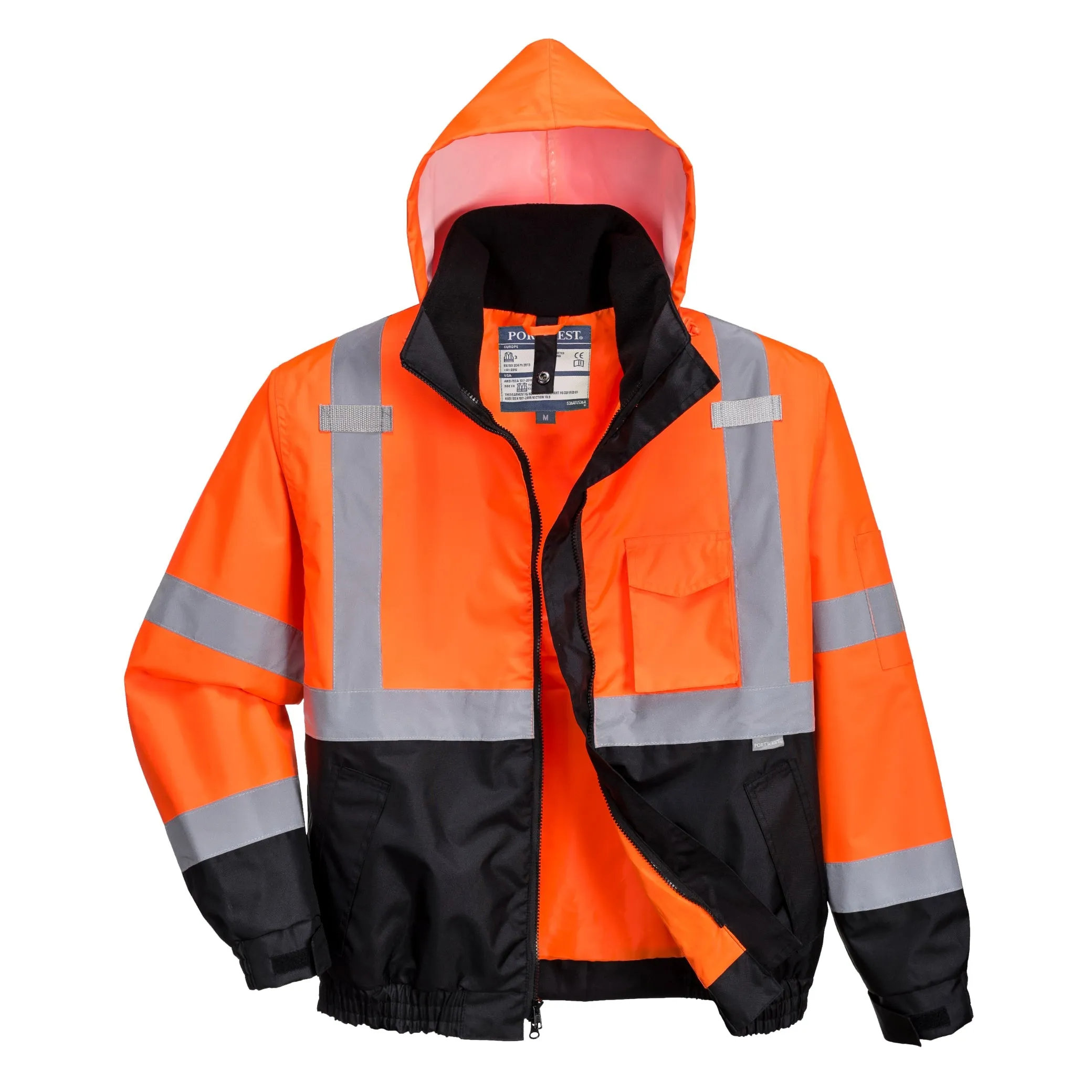 PORTWEST® Hi Vis Premium 3-IN-1 Bomber Jacket - ANSI Class 3 - US365