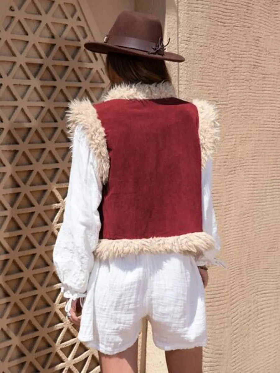 Pretty Little Open Front Cropped Vest