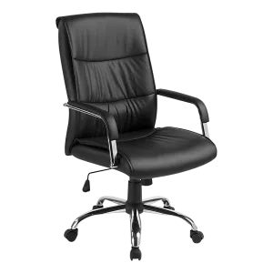 PU Leather Office Chair Executive Padded Black