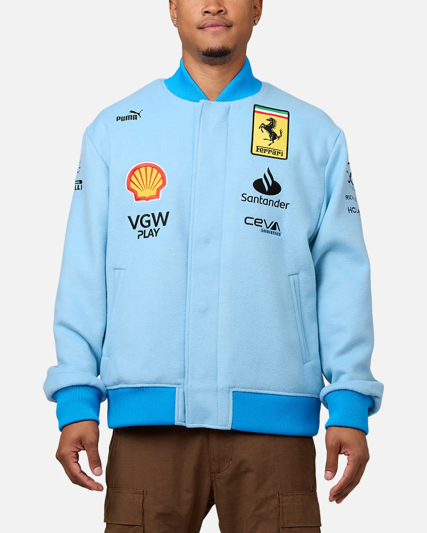 Puma X Scuderia Ferrari Team Miami Grand Prix Varsity Jacket Lazor Blue