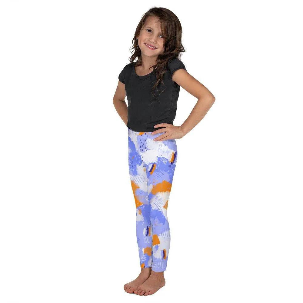 Purple Abstract Kid's Leggings