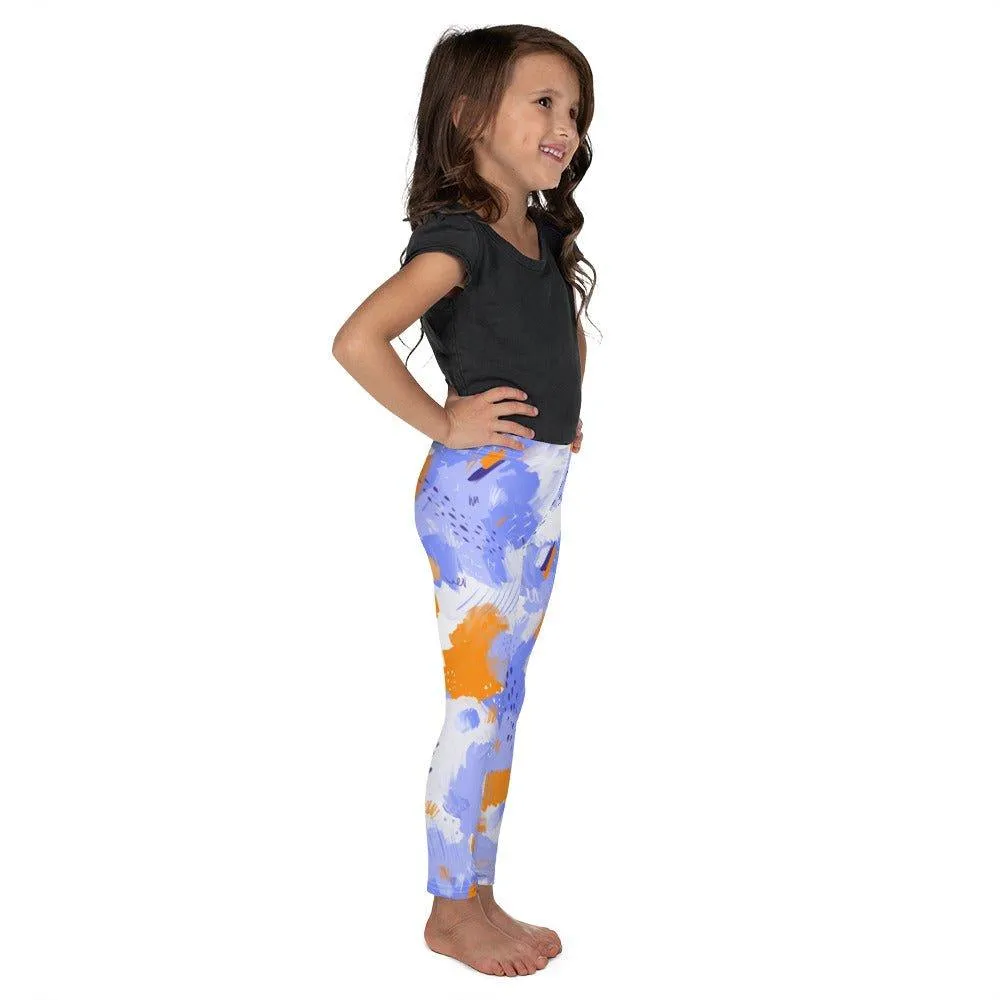 Purple Abstract Kid's Leggings