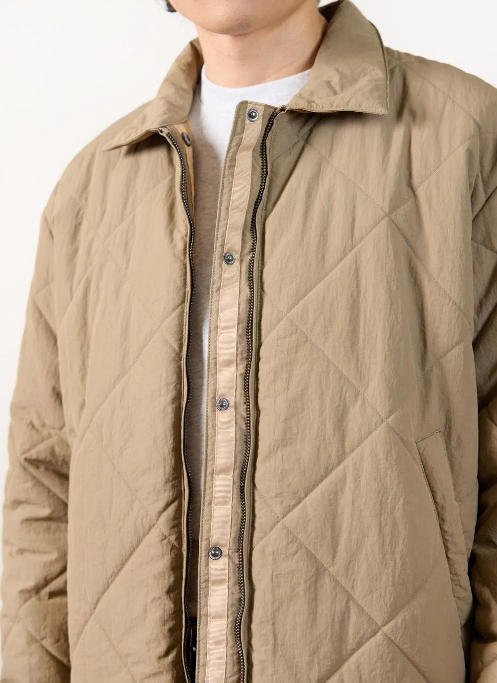 Quilted Jacket | Internal Pockets | Beige