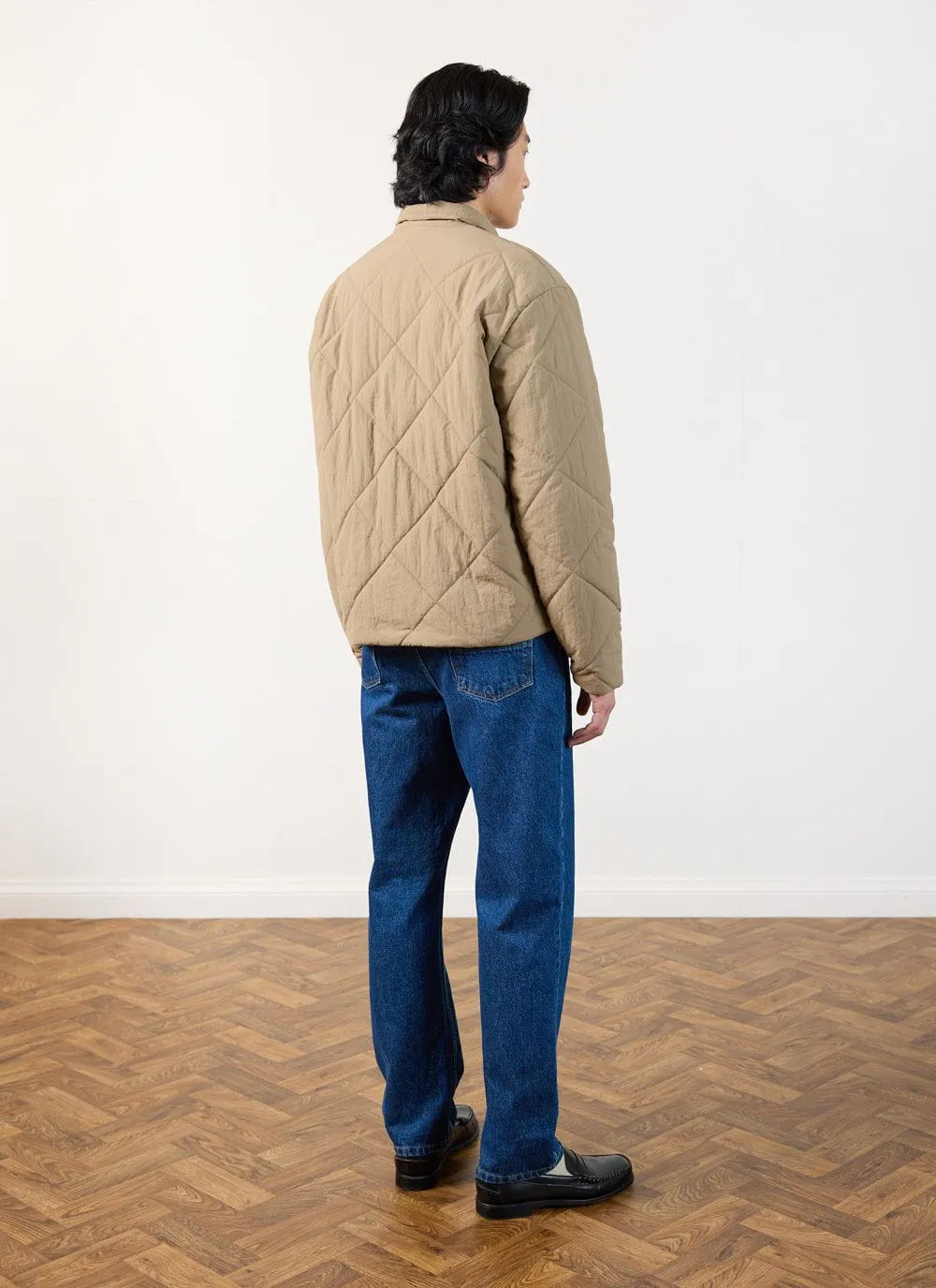 Quilted Jacket | Internal Pockets | Beige