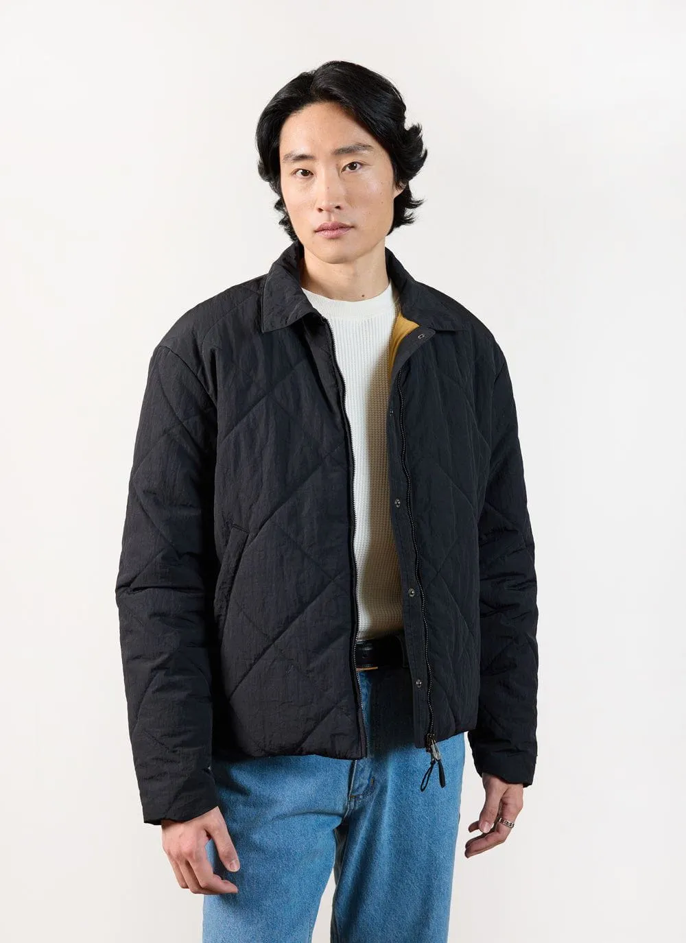 Quilted Jacket | Internal Pockets | Black