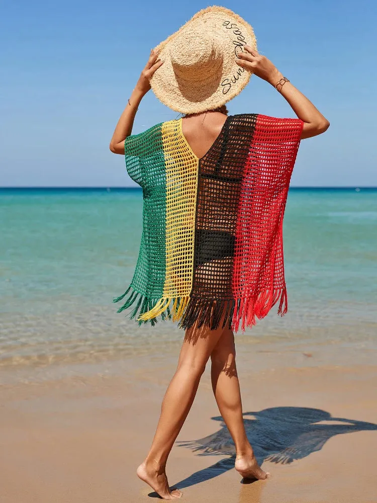 Rainbow Crocheted Beach Cover-Up - Fern and Oak