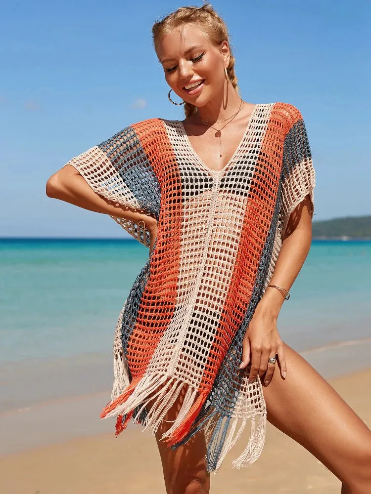 Rainbow Crocheted Beach Cover-Up - Fern and Oak