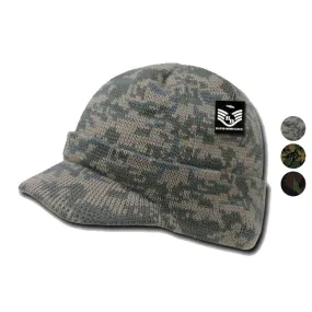 Rapid Dominance Military Camouflage Camo Gi Beanies With Visor Knit Watch Caps Hats