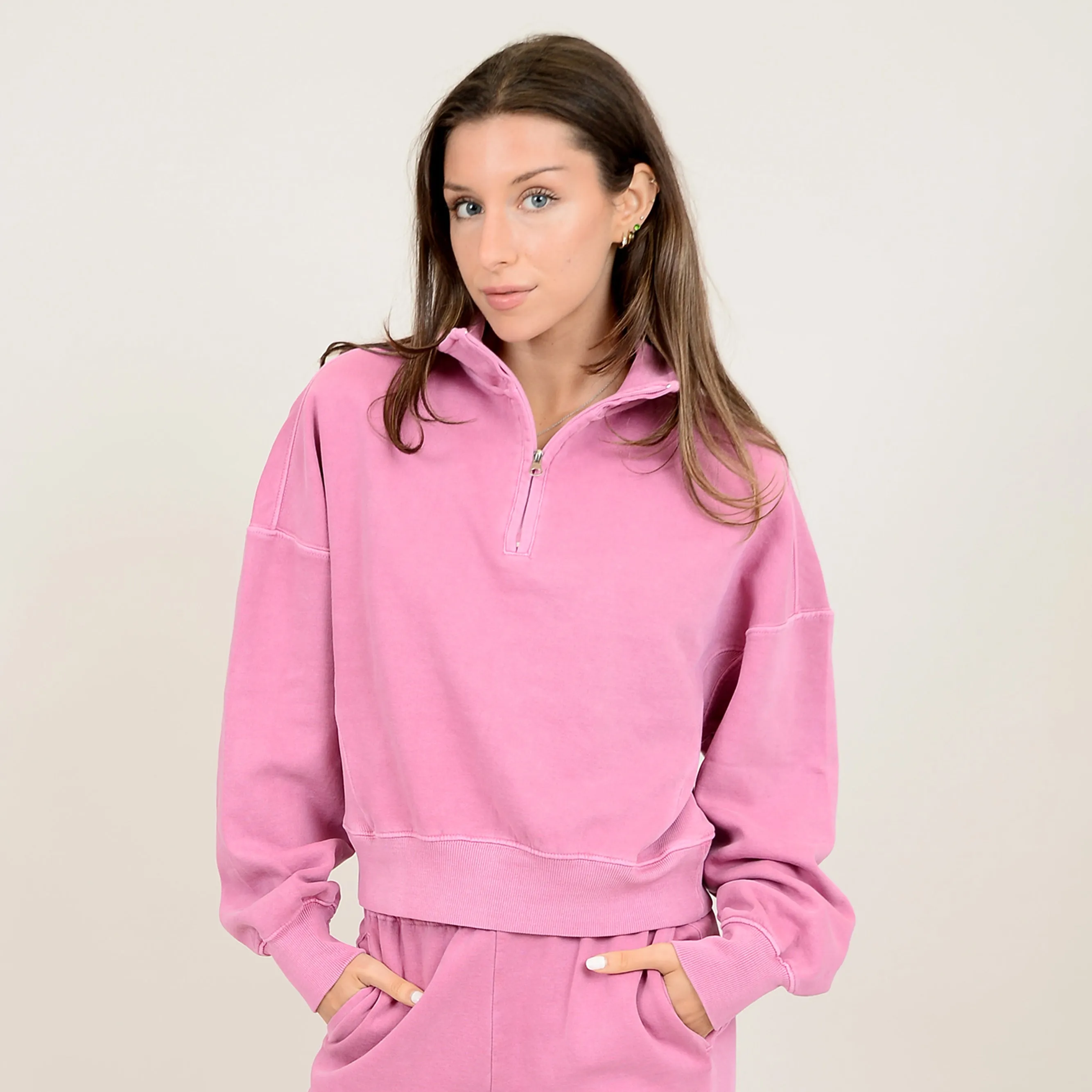 RD Style Mailyn Fleece 1/2 Zip Sweatshirt