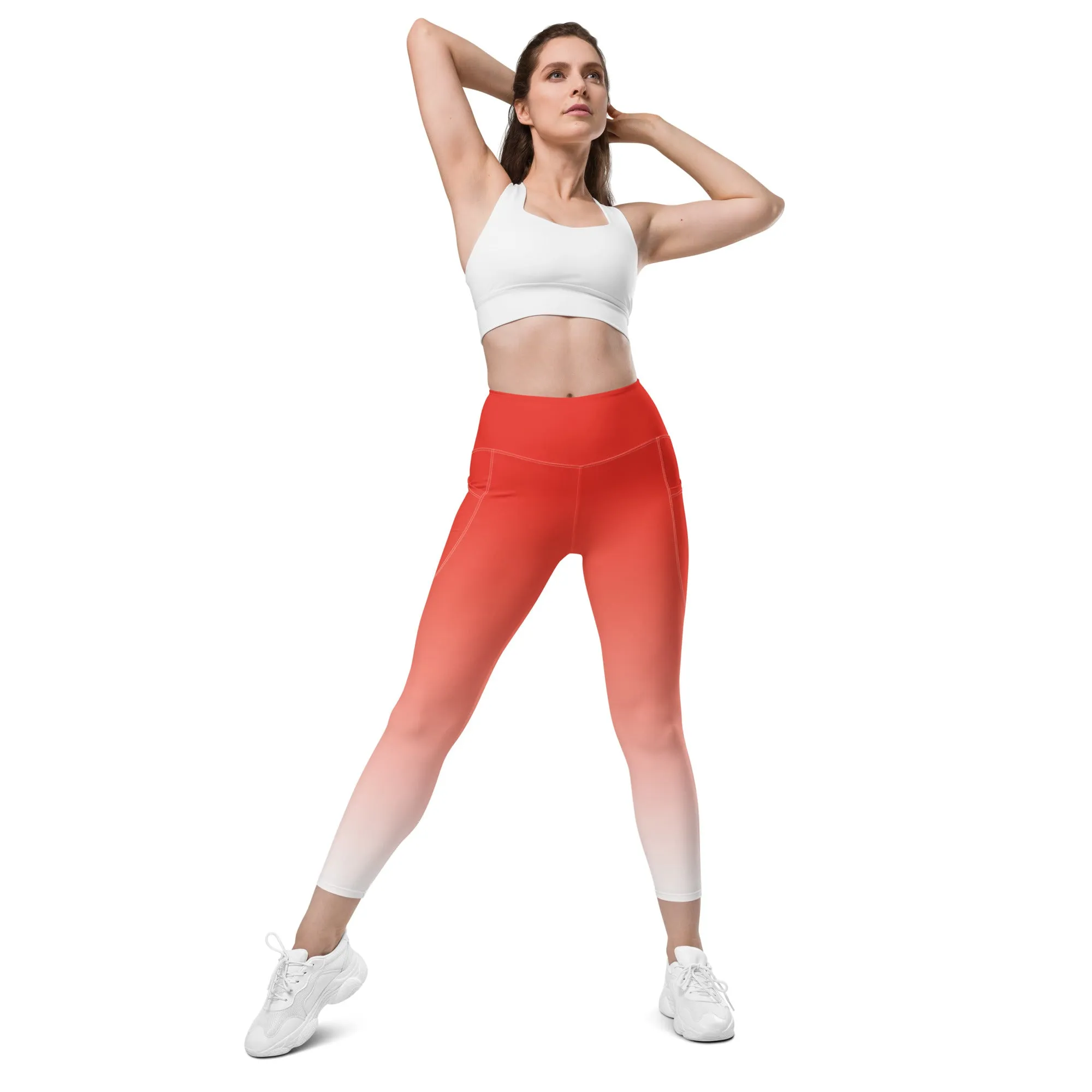 Red Blend Leggings with pockets