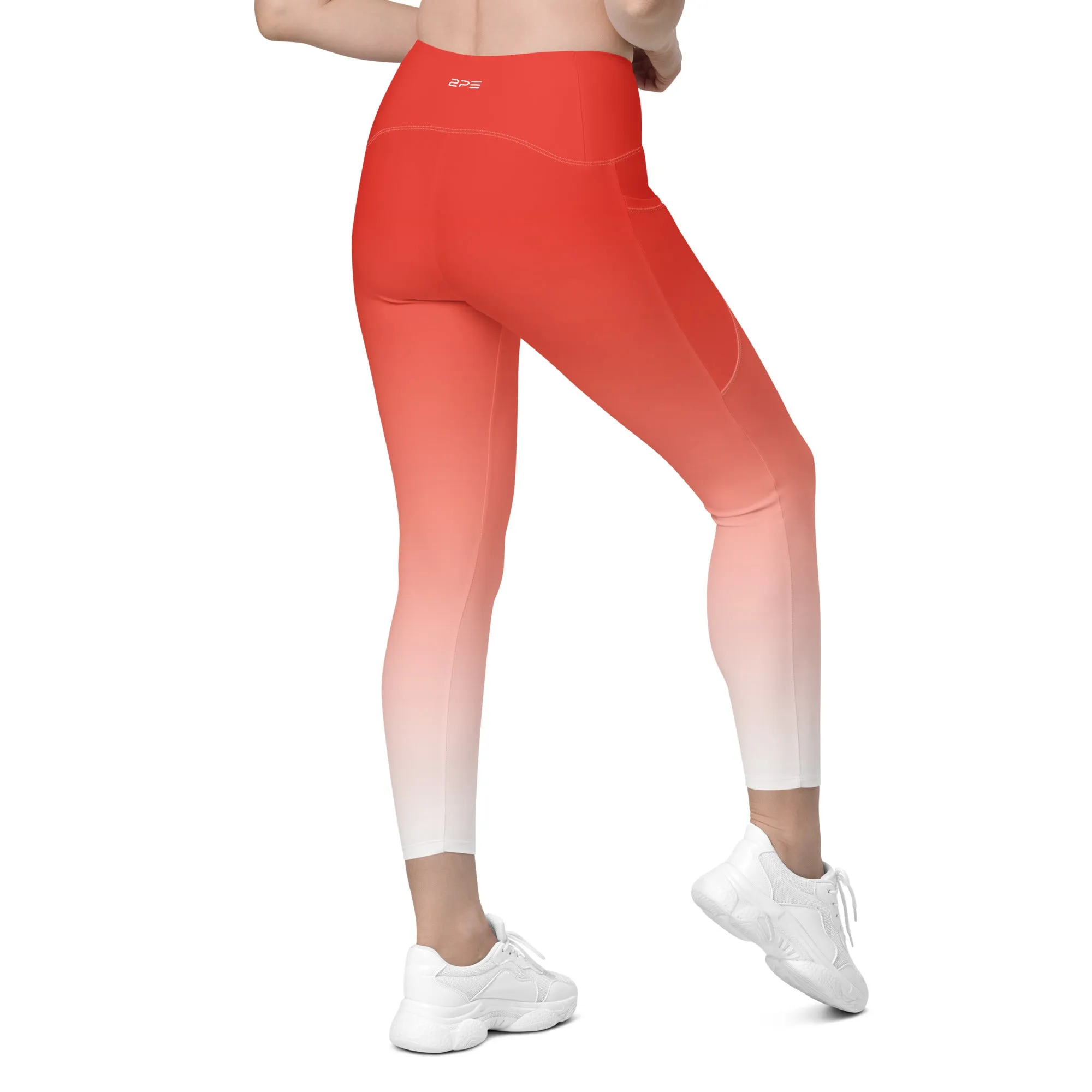 Red Blend Leggings with pockets