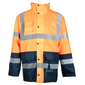 Reflective Hi-vis 2-Tone freezer winter traffic jackets