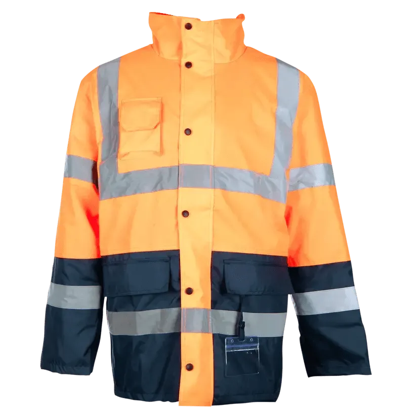 Reflective Hi-vis 2-Tone freezer winter traffic jackets