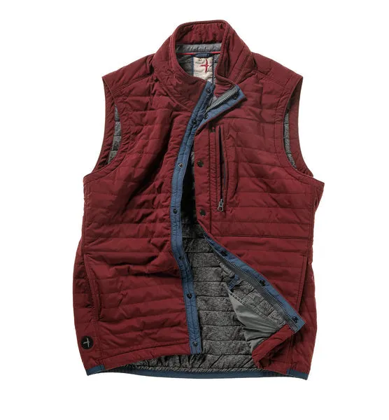 Relwen Windzip Vest in Burgandy