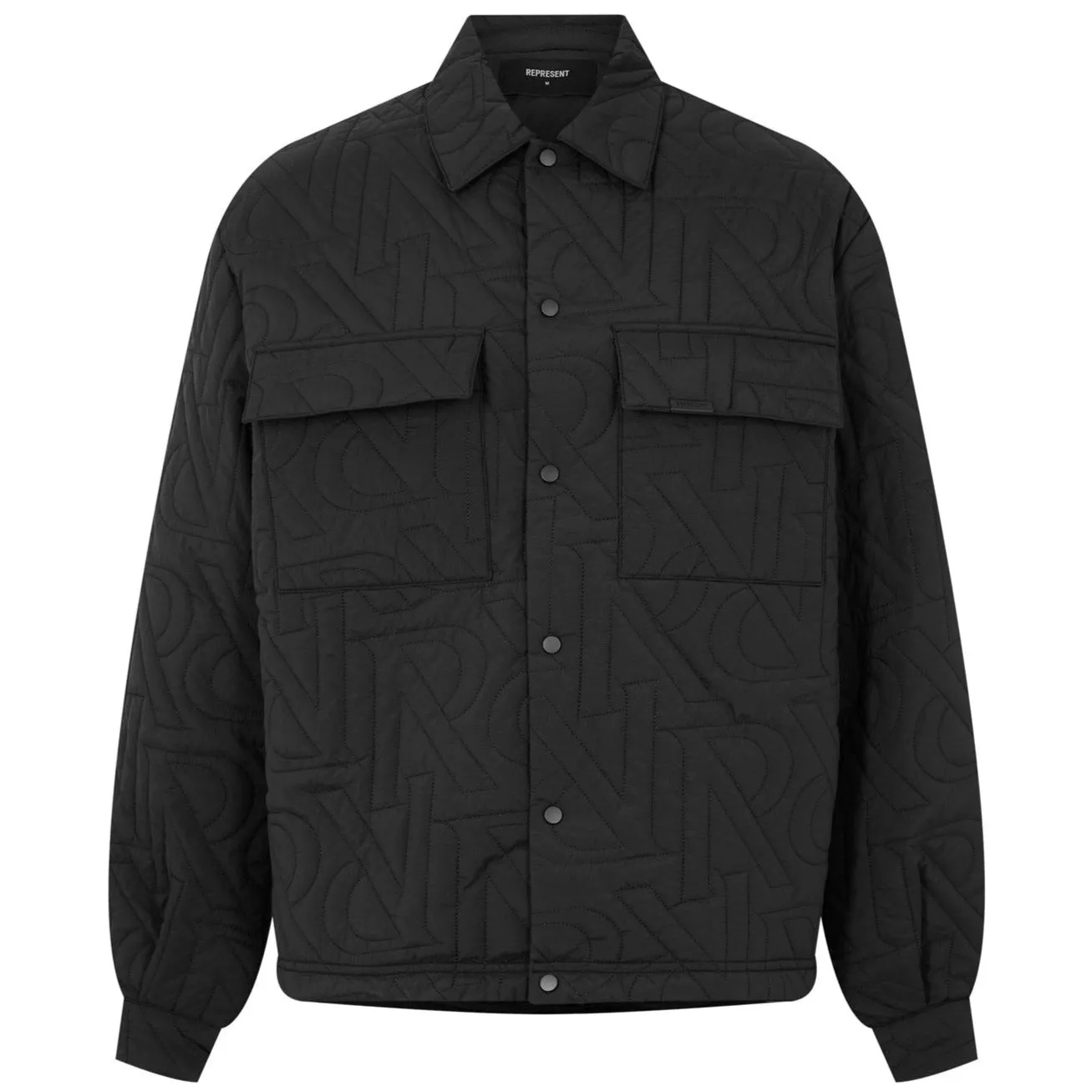 Represent Black Quilted Overshirt