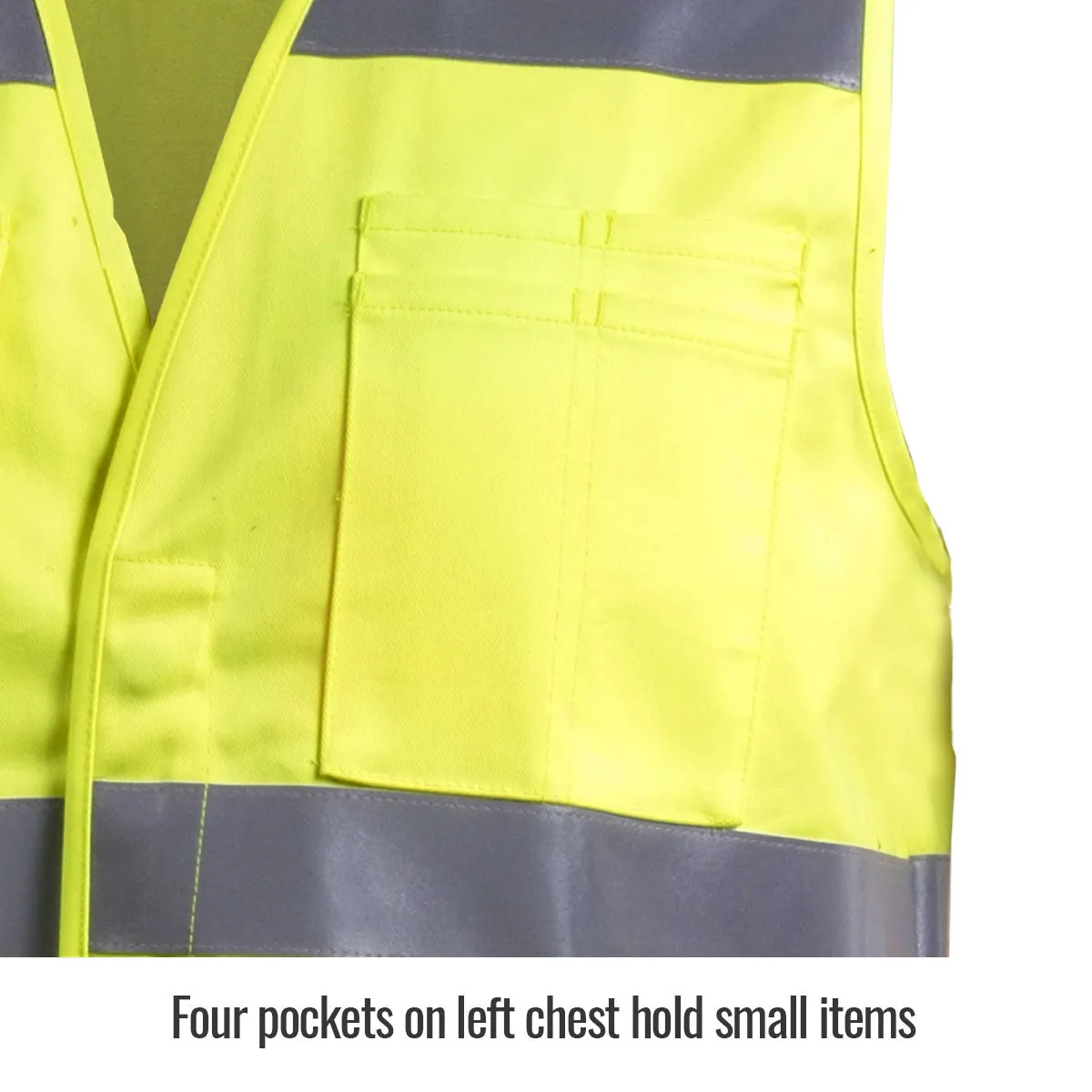 Revco VF1110-HY 9 oz. Hi-Vis Class 2 FR Cotton Vest w/ Reflective Tape (1 Vest)