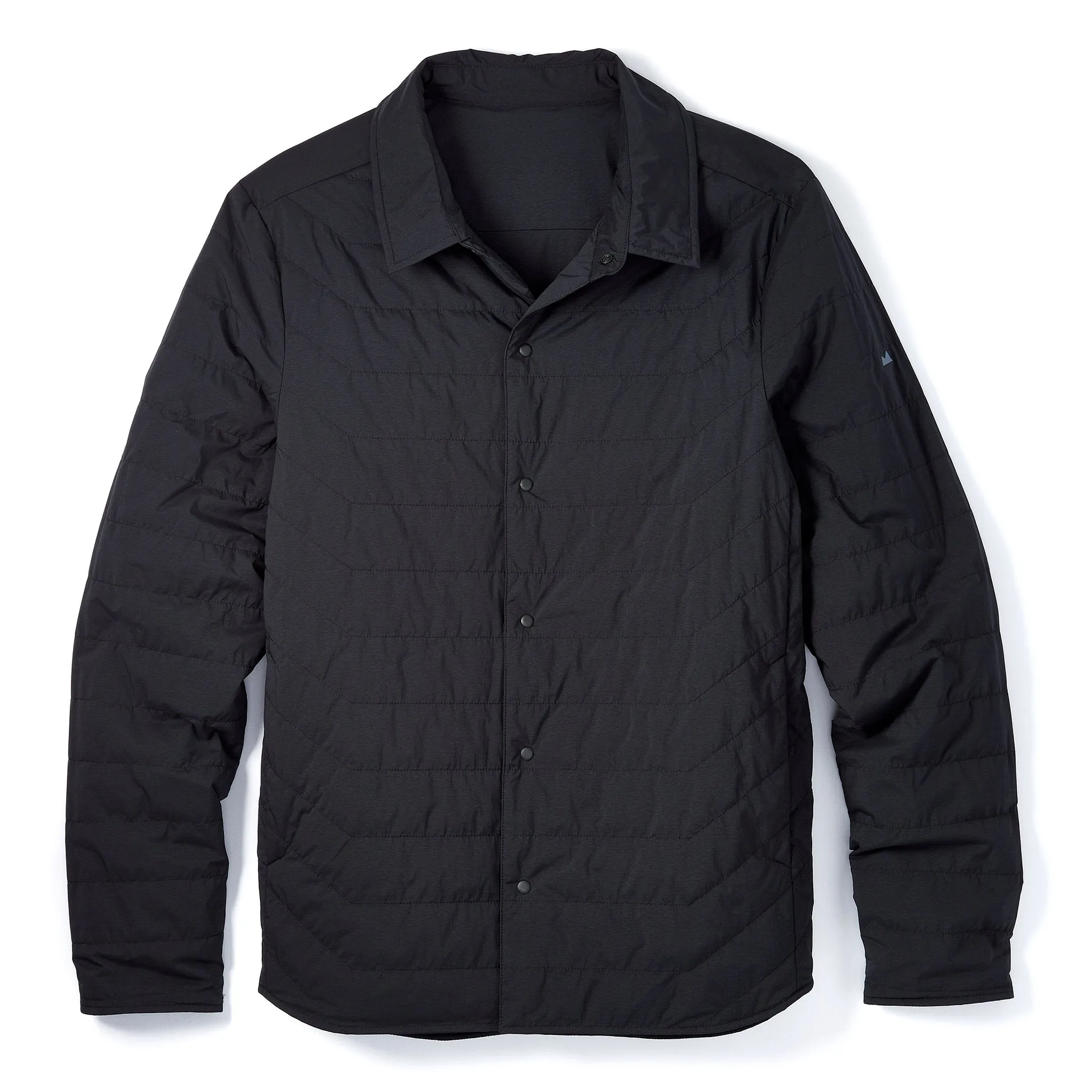 Reversible Insulated Shirt Jacket in Black