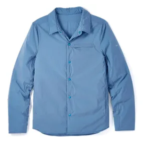 Reversible Insulated Shirt Jacket in Dusty Blue