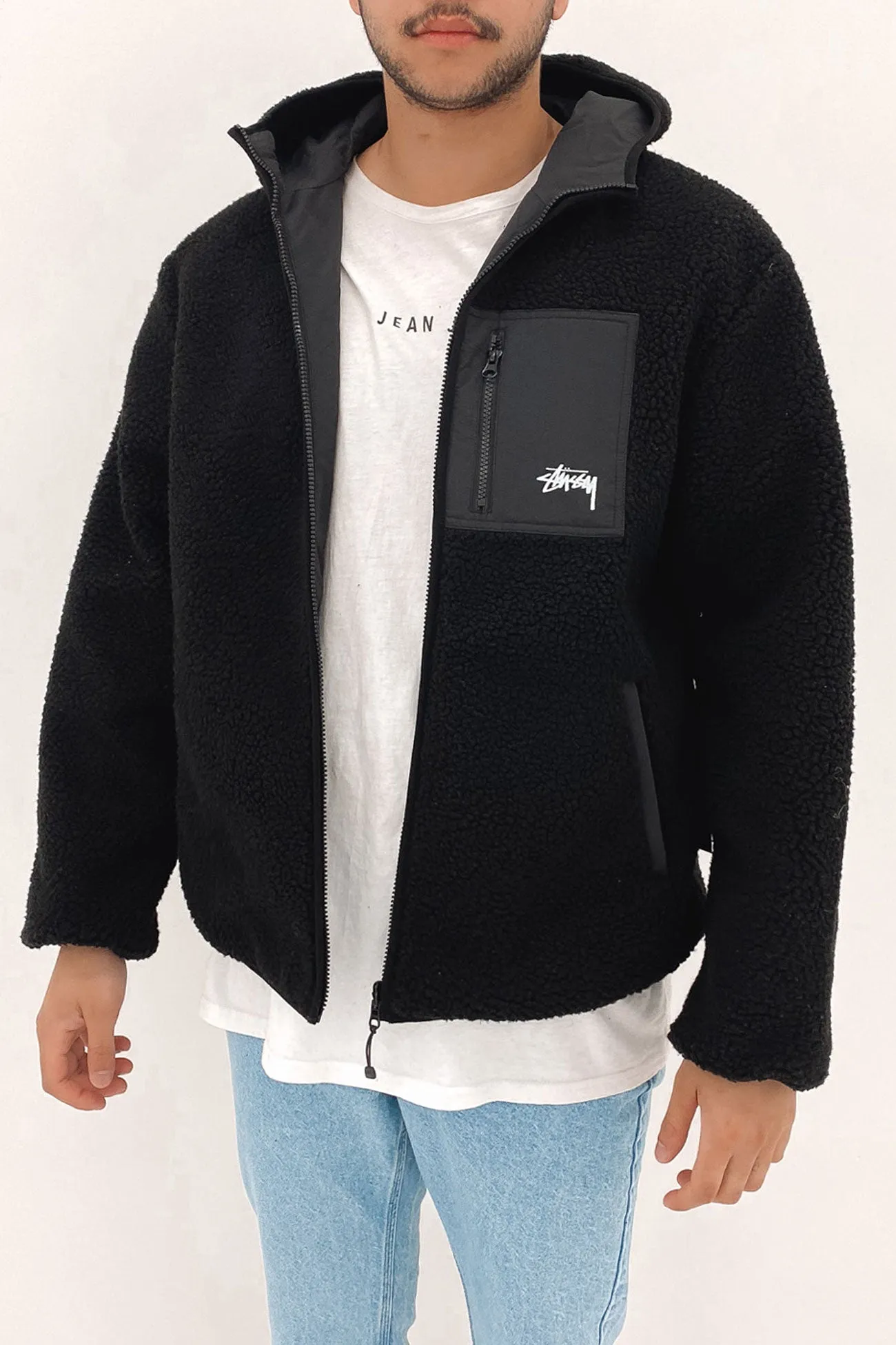 Reversible Sherpa Jacket Black Black