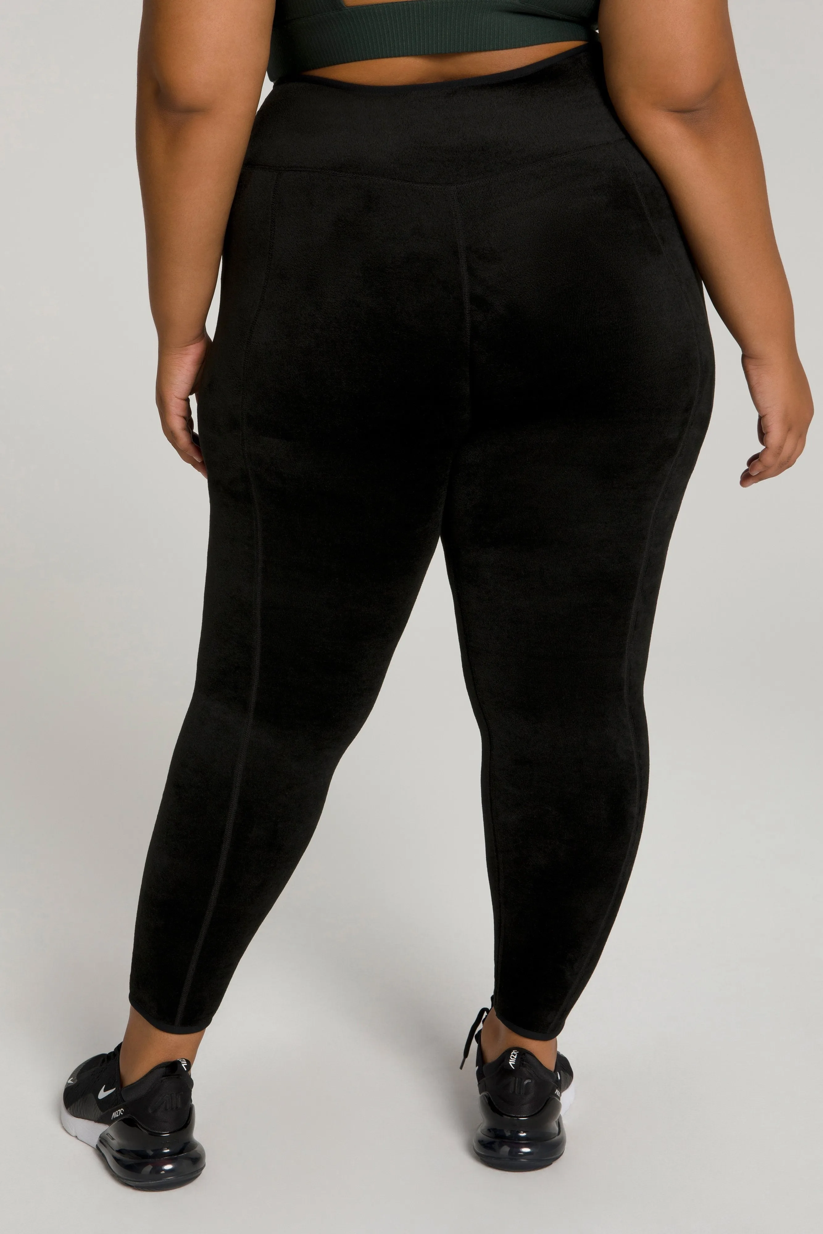 REVERSIBLE VELOUR LEGGING | BLACK001