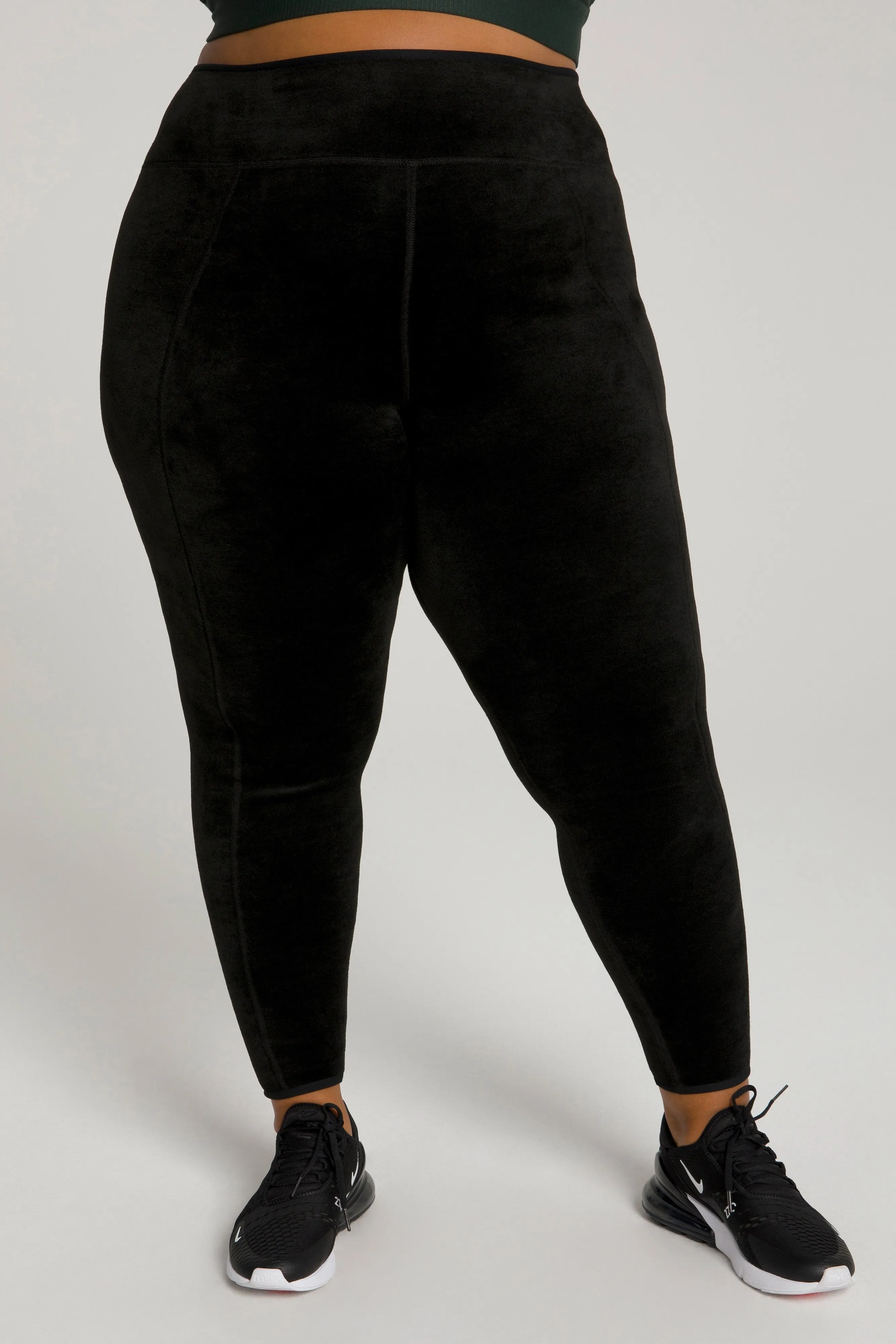 REVERSIBLE VELOUR LEGGING | BLACK001