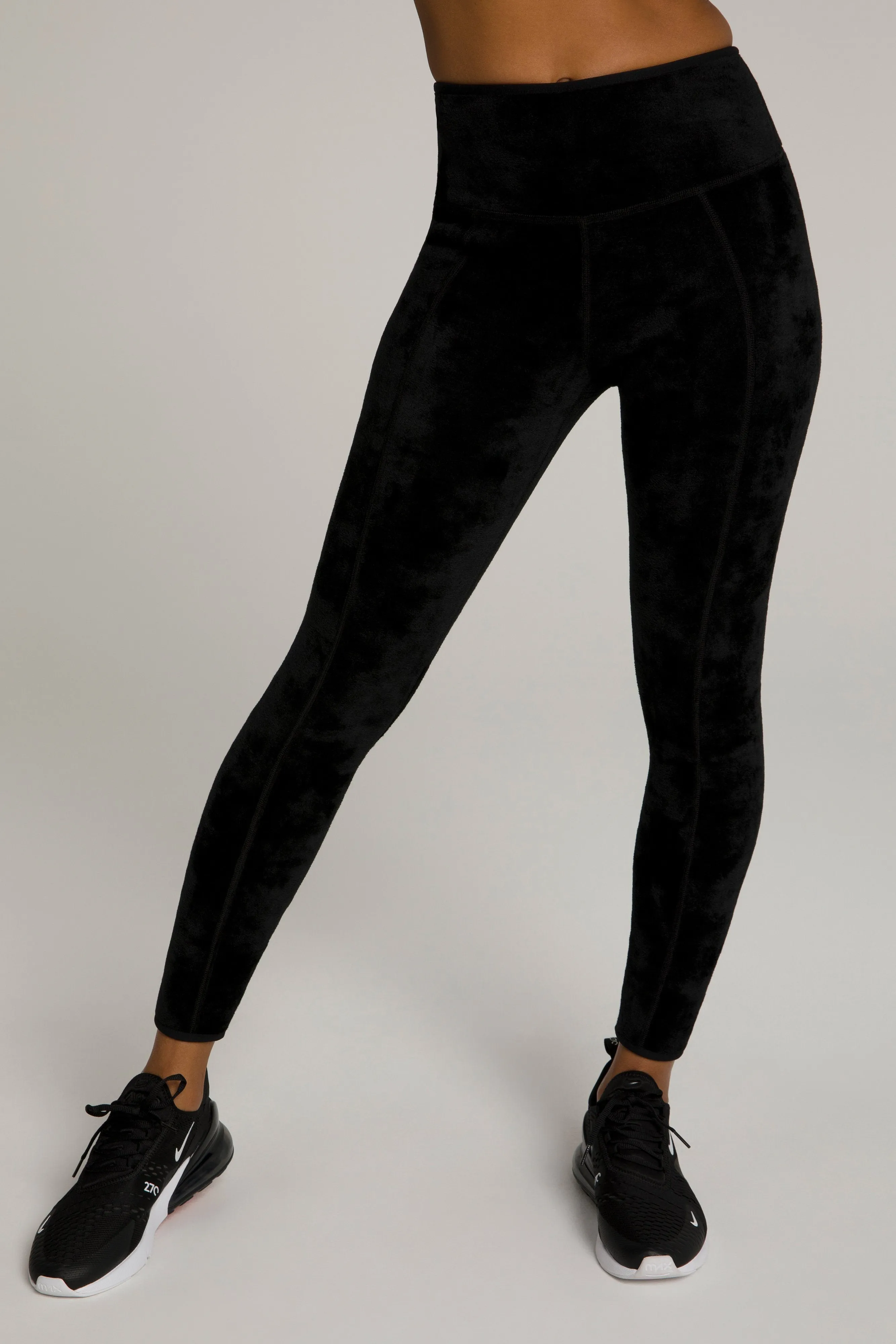 REVERSIBLE VELOUR LEGGING | BLACK001