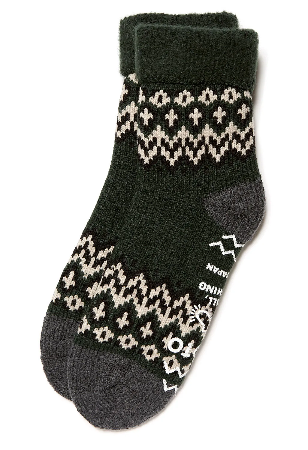 ROTOTO Comfy Room Nordic Socks - Dark Green