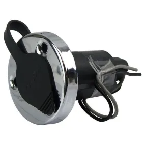 Round S/S Light Base Socket w/ Adapter - 54(L) x 54(W) x 97(H)mm - 57mm Protrusion