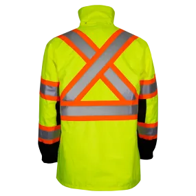 Safety X-Back DOT Jacket HiVis Parka Breathable Waterproof Hooded